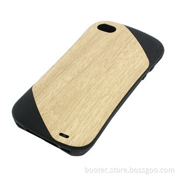 Wooden Grain PU Leather Cases for iPhone, Eco-friendly, Natural